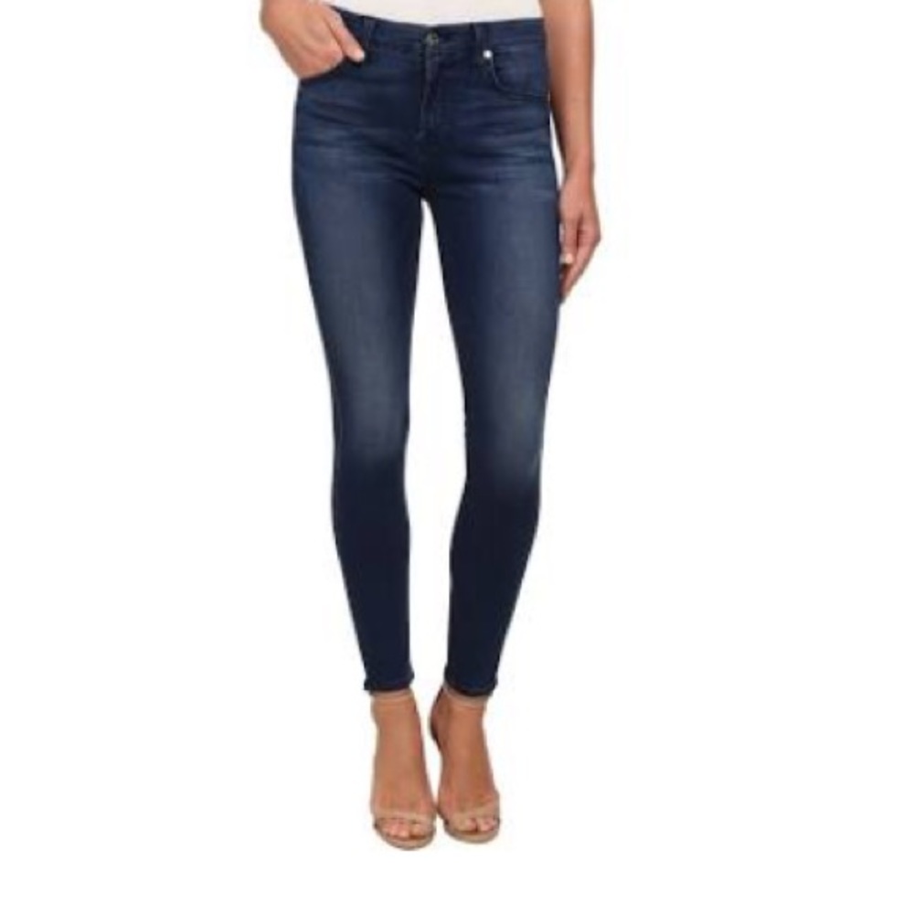 7FAM Mid Rise Ankle Skinny Jeans